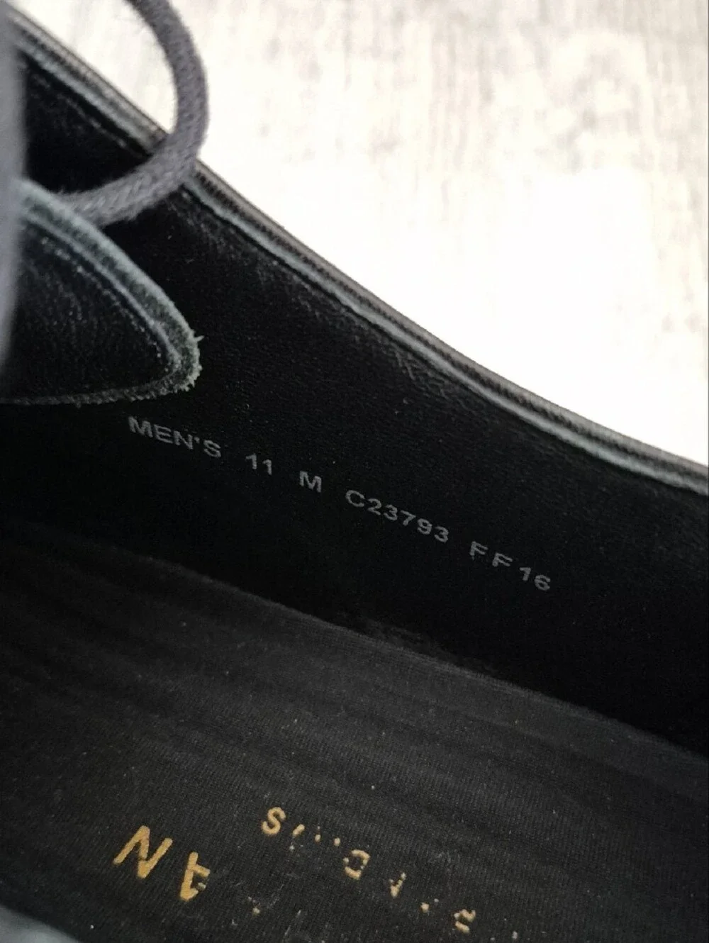 Cole Haan Black Leather Wingtip Oxford Shoes